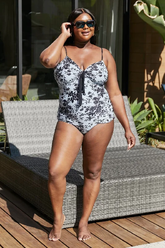 Hazel Blues® | Côte d'Azur Ruffle Trim One-Piece Swimsuit: Adult Push-Up Swimsuit Top Hazel Blues® | Côte d'Azur Ruffle Trim One-Piece Swimsuit: Adult Push-Up Swimsuit Top