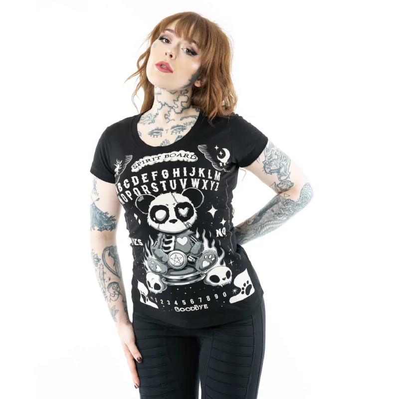 KP OUIJA T SHIRT - BLACK-- Cotton Fabric Linen Fabric Terry Fabric