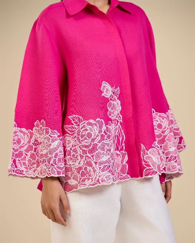 Petal Garden Shirt-- Fashionable Trendy Casual
