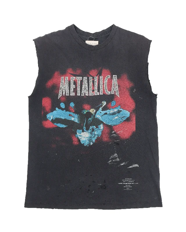 Resurrected Third Collection Metallica T-Shirt-- Cashmere Blend Cotton Blend Poly Blend Resurrected Third Collection Metallica T-Shirt-- Cashmere Blend Cotton Blend Poly Blend