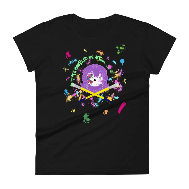 TIl Death Do Us Art Womens Fit T-Shirt-- Chenille Blend Fleece Blend Nylon Blend