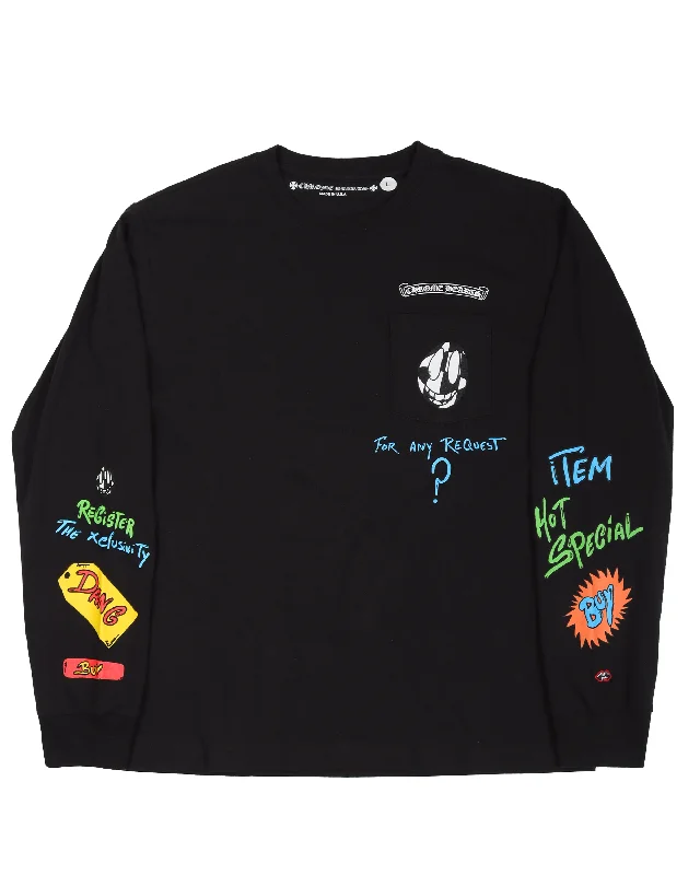 Matty Boy Sex Records Link L/S T-shirt-- Hooded Caped Shawl Collar