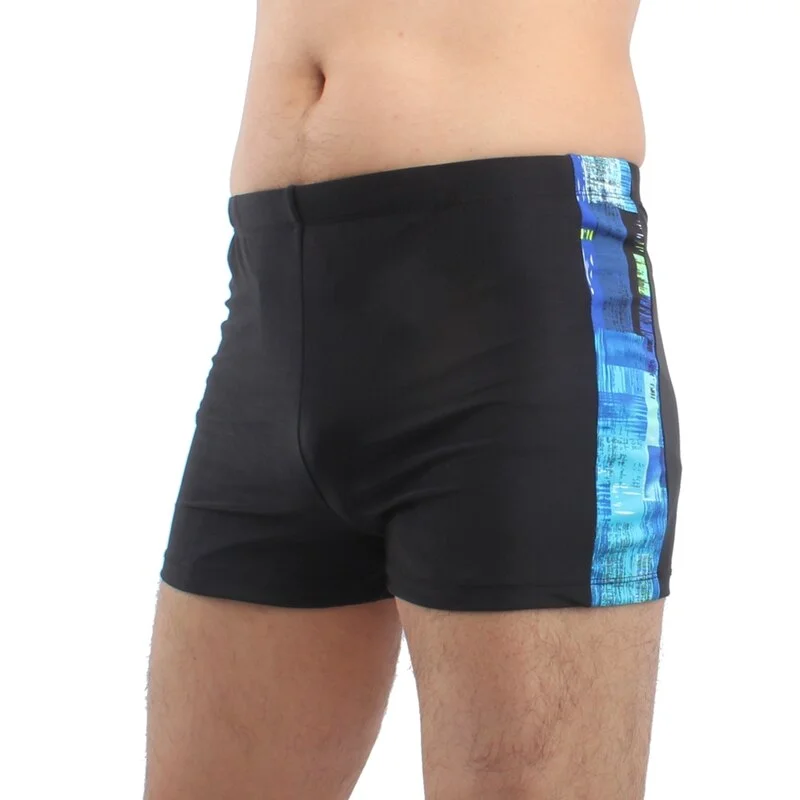 2019 Popular Patchwork Swim Boxers Geometric Imprint Male Swimming Trunk Mens Black Swimsuit Sexy European Swimwear for Men Elegant Halter Bikini 2019 Popular Patchwork Swim Boxers Geometric Imprint Male Swimming Trunk Mens Black Swimsuit Sexy European Swimwear for Men Elegant Halter Bikini