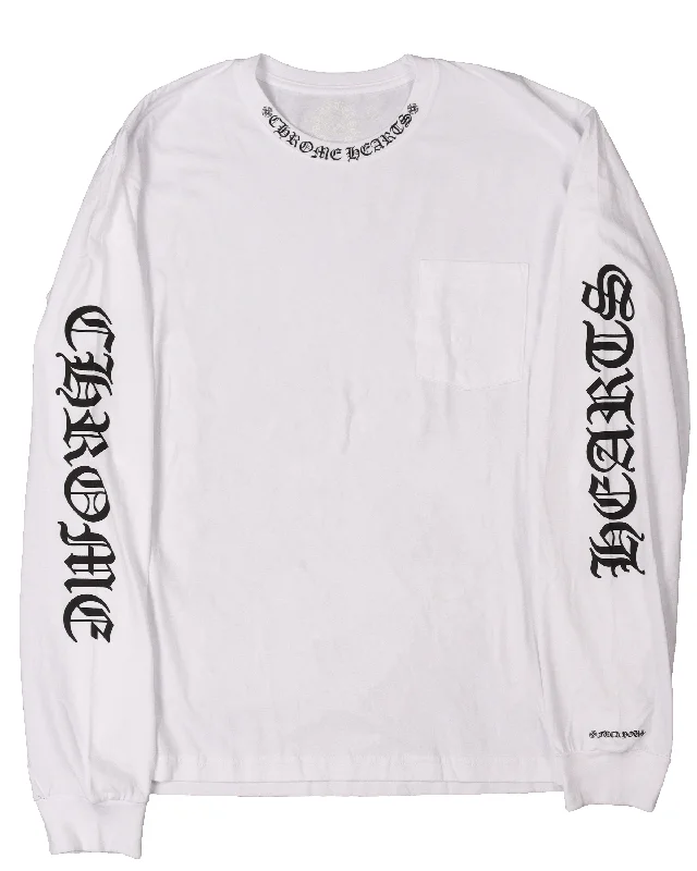 Neck Logo L/S T-Shirt-- Terry Blend Velvet Blend Canvas Blend