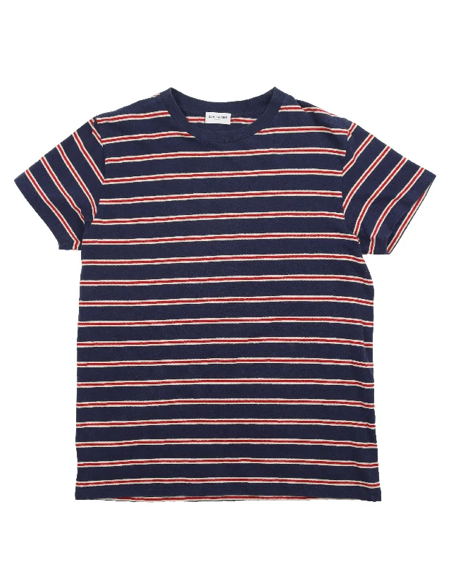 Striped T-Shirt (2015)-- Lace Blend Ribbed Blend Corduroy Blend