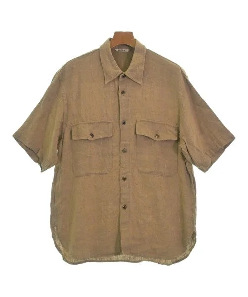AURALEE Casual shirts-- Faux Fur Fabric Real Fur Fabric Shearling Fabric