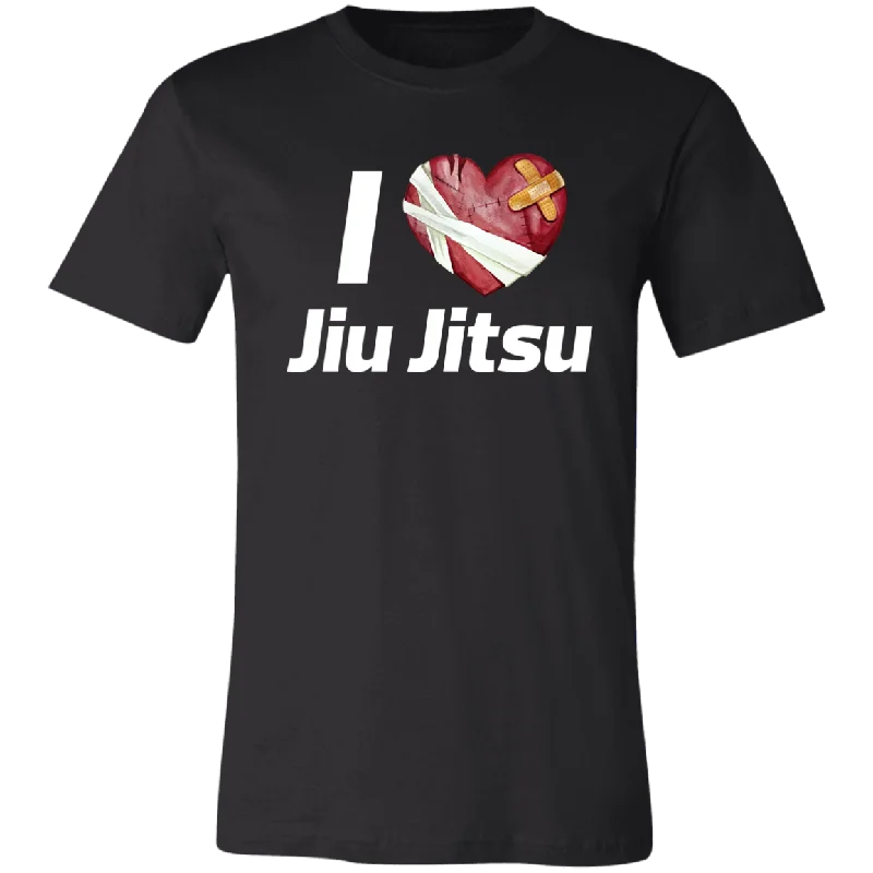 I love Jiu Jitsu - Unisex T-Shirt-- Graphic Embroidered Appliqued