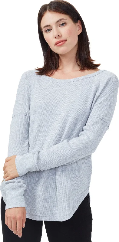 TreeWaffle Crew Neck Long Sleeve T-Shirt - Women's|-|T-shirt à col rond et manches longues TreeWaffle - Femme-- Boxy Fit Fitted Loose TreeWaffle Crew Neck Long Sleeve T-Shirt - Women's|-|T-shirt à col rond et manches longues TreeWaffle - Femme-- Boxy Fit Fitted Loose