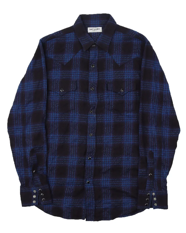Flannel Shirt (2016)-- Striped Floral Plaid