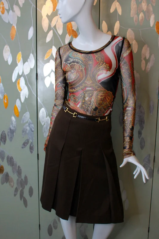 Jean Paul Gaultier Paisley Print Mesh Shirt, Small-- Notch Collar Peter Pan Collar Cowl Neck Jean Paul Gaultier Paisley Print Mesh Shirt, Small-- Notch Collar Peter Pan Collar Cowl Neck