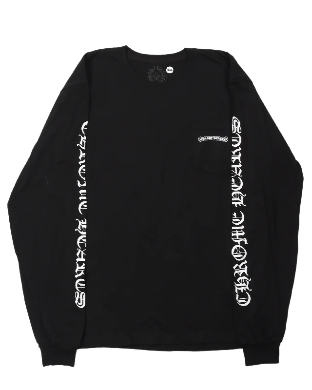 Banner Logo L/S T-Shirt-- Nylon Fabric Polyester Fabric Spandex Fabric