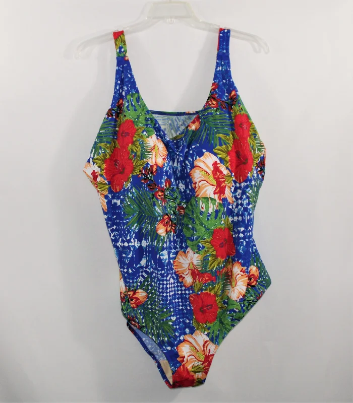 Swimsuits For All | Size 32 Plunge Back Swimsuit