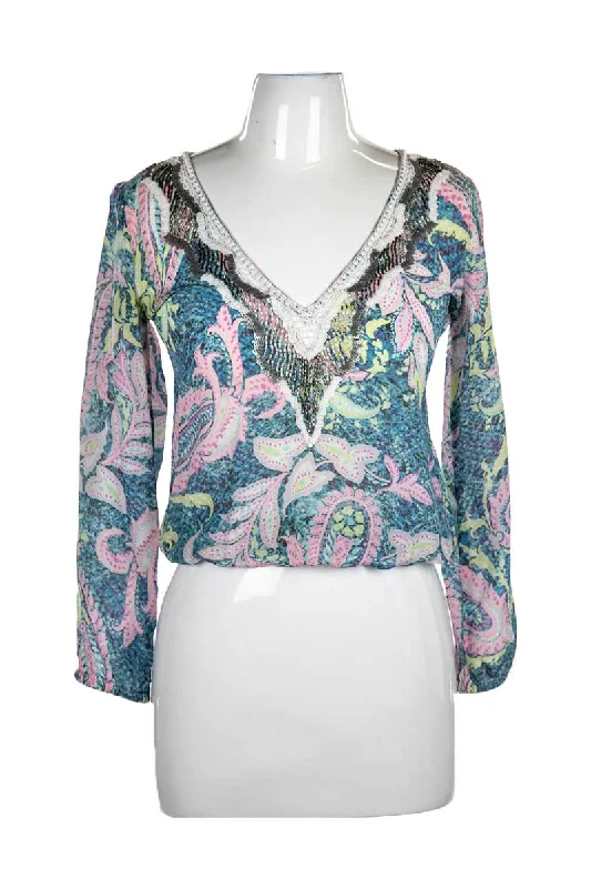 Taj Shirt-- Beaded Sequined Faux Fur