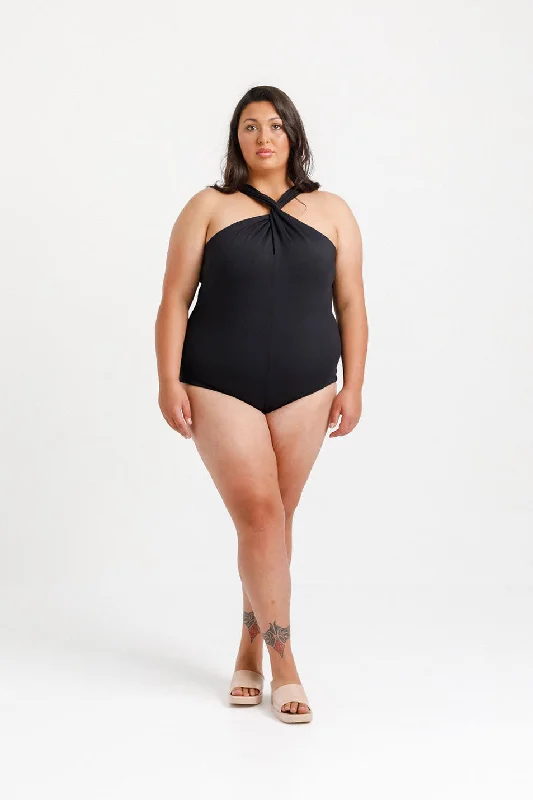 Kaia Curve Swimsuit -- Papercut Patterns Tropical Print One-Piece