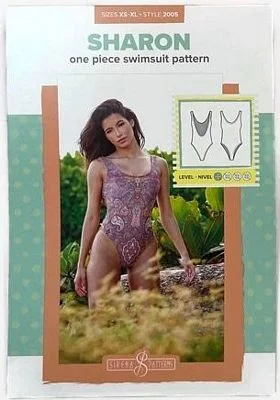 Sharon One Piece Swimsuit Pattern -- Sirena Patterns Ruffled Swimsuit Top
