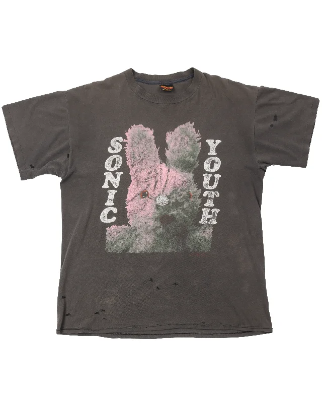 1992 Sonic Youth Gracias Dirty Bunny T-Shirt-- Graphic Embroidered Appliqued