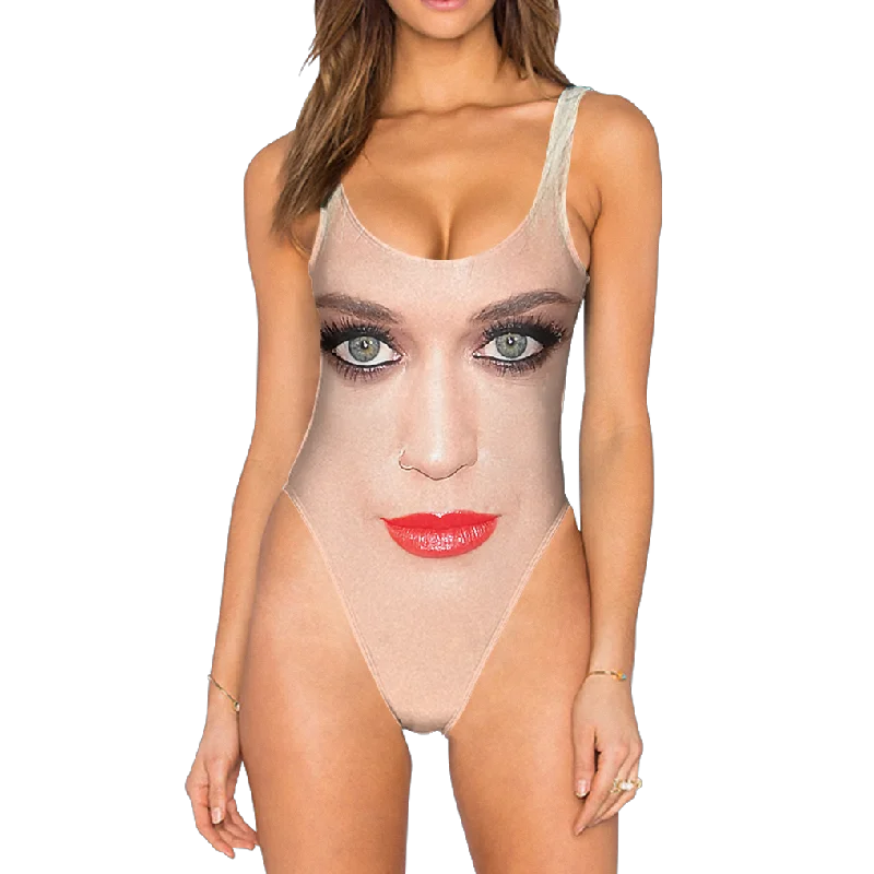 Katy Perry Face Swimsuit - High Legged Comfortable Swim Shorts