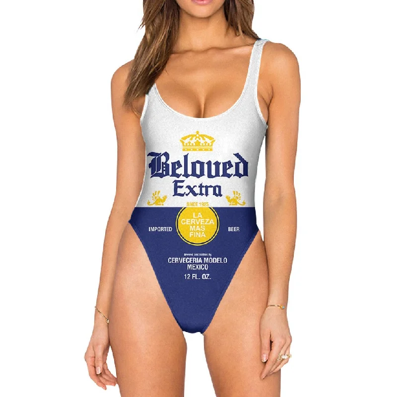 Beloved Extra Beer Swimsuit - High Legged High-Waist Bikini Set