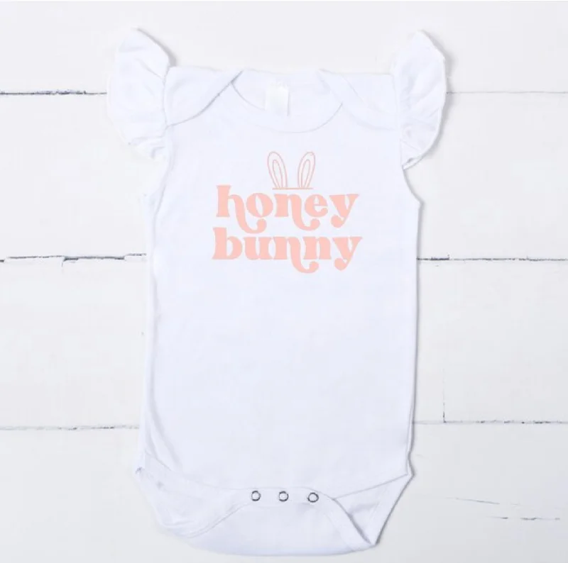 Honey Bunny Easter Onesie and shirt-- Anti-Shrink Durable Soft