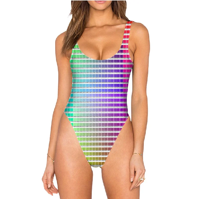 Pantone Swimsuit - High Legged High-Waist Bikini Set