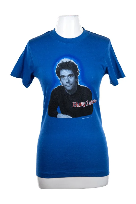 Vintage 80s Huey Lewis Shirt-- Mesh Canvas Denim