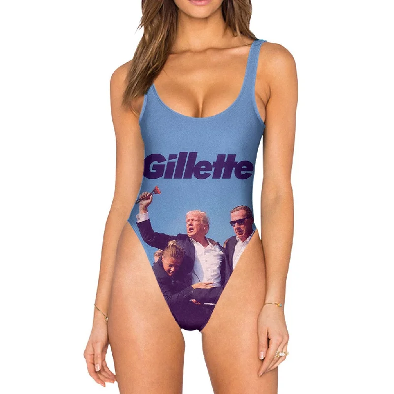 The Honest Don Gillette Swimsuit - High Legged Floral Print Swimsuit