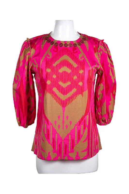 Sheridan French Shirt-- Graphic Embroidered Appliqued