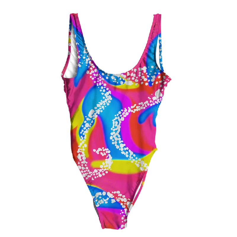 90's Neon Swimsuit - Regular Vibrant Bikini Bottoms