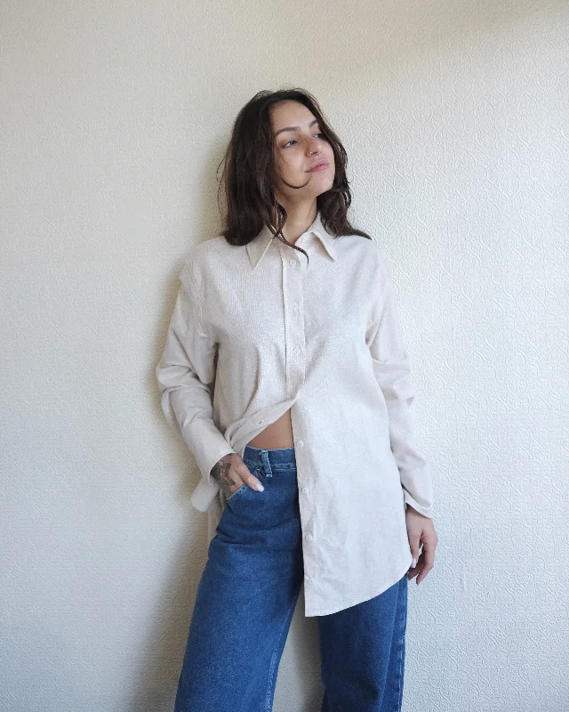 Pepe Shirt, Natural Cotton-- Graphic Embroidered Appliqued
