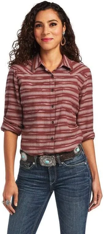 Ariat Women's Real Billie Jean Long Sleeve Shirt-- Hooded Caped Shawl Collar