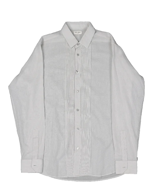 SS16 Tuxedo Poplin Shirt-- Plaid T-Shirt Polka Dot Checkered
