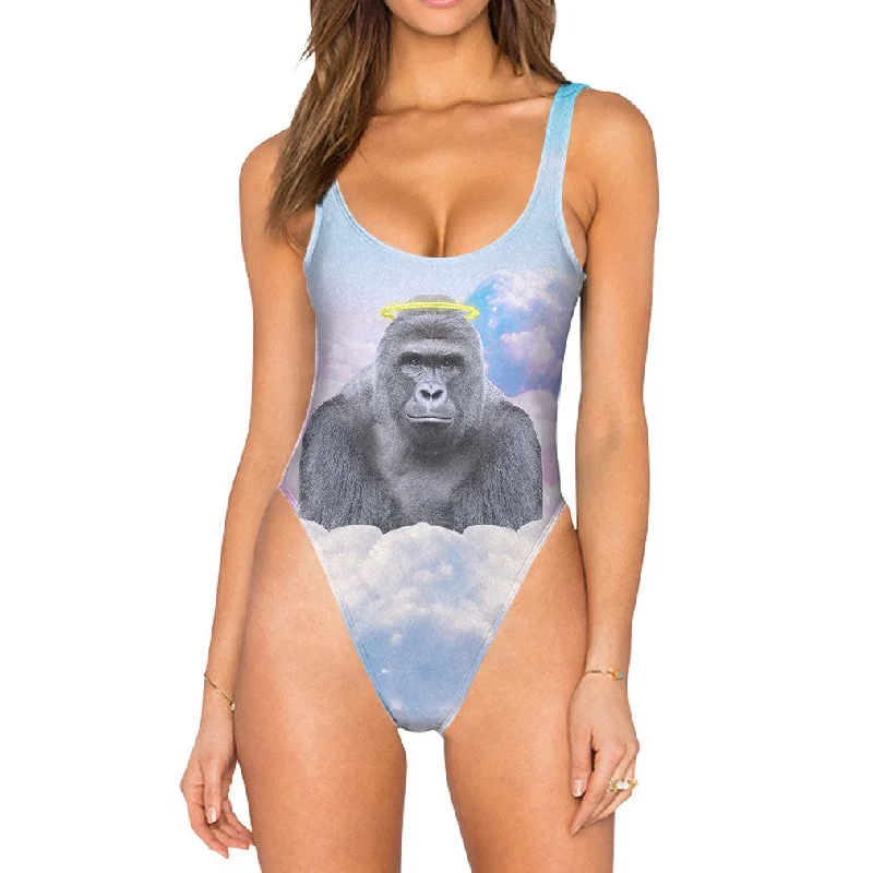 Harambe Halo of Swimsuit - High Legged Modern High-Waisted Swimsuit
