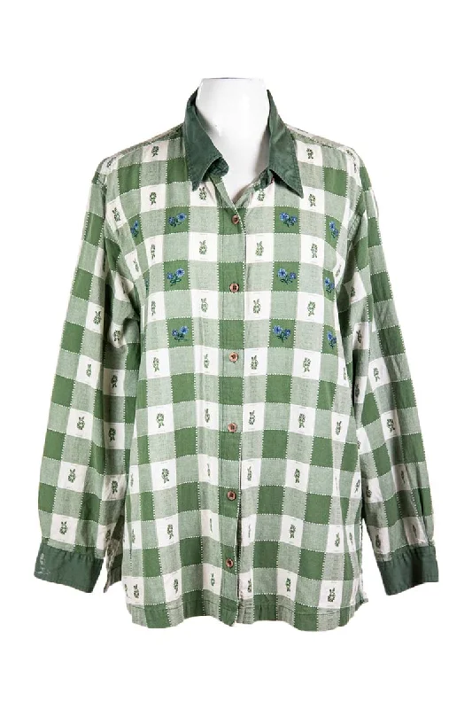 Vintage 90s Fashion Bug Shirt-- Knit Fabric Woven Fabric Fleece Fabric