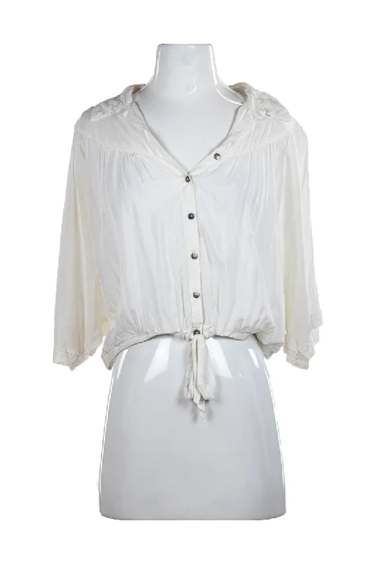 Free People Shirt-- Houndstooth Herringbone Solid