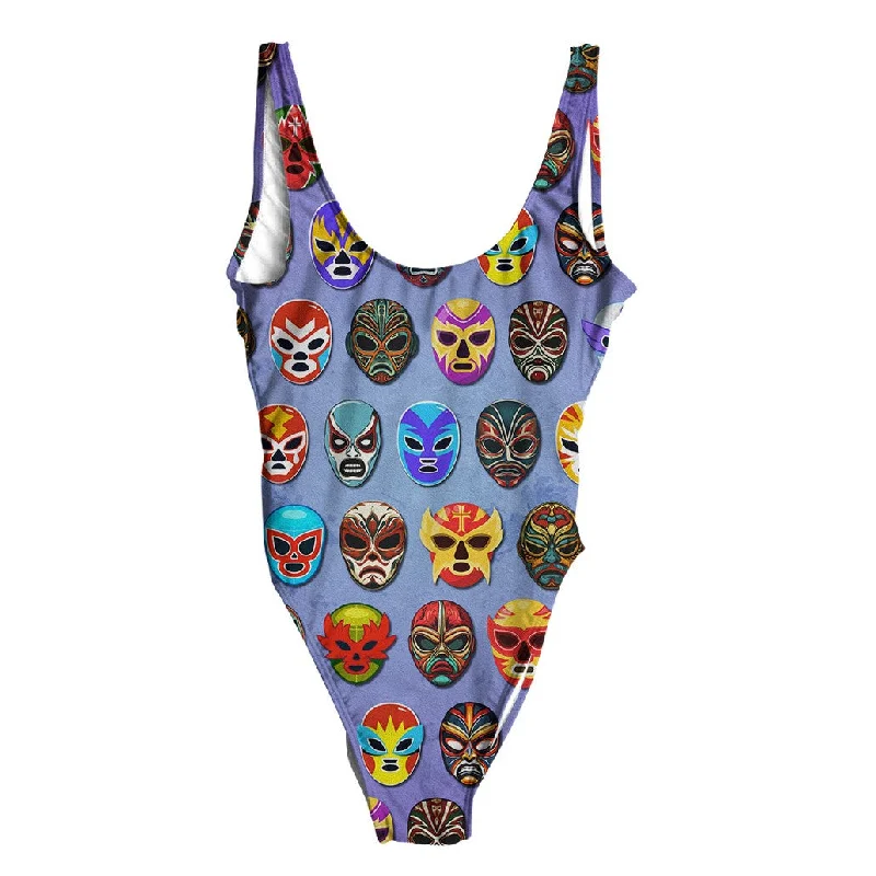 Lucha Libre Mask Swimsuit - Regular Ruffled Swimsuit Top