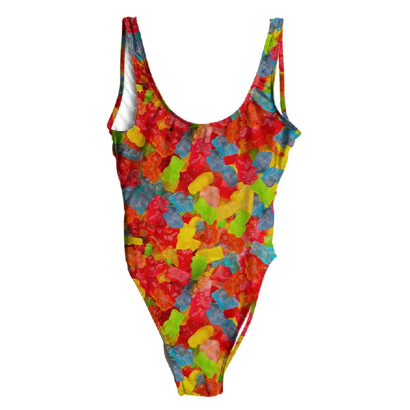 Gummy Bear Swimsuit - Regular Elegant Ruffle Swimsuit