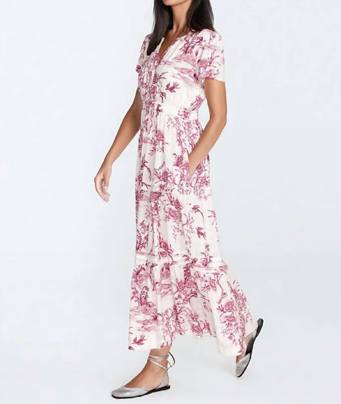 Firebird Pintuck Dress In Pink Multi Shift Classic Vintage