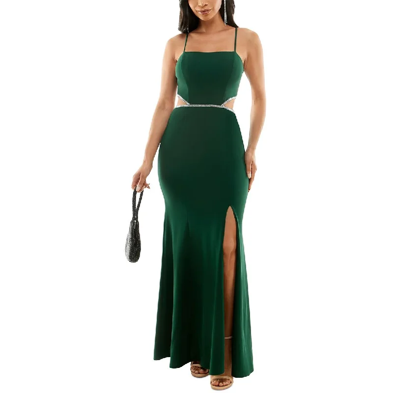 BCX Womens Juniors Cut-Out  Evening Dress Turtleneck Neckline Stylish