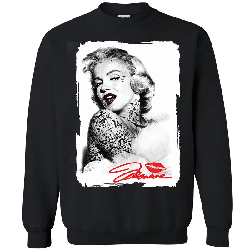 Zexpa Apparelâ„¢ Marilyn Monroe Tattoo Unisex Crewneck Sexy Bombshell Starlet Sweatshirt Hoodie with Tie-Dye Psychedelic Retro Zexpa Apparelâ„¢ Marilyn Monroe Tattoo Unisex Crewneck Sexy Bombshell Starlet Sweatshirt Hoodie with Tie-Dye Psychedelic Retro