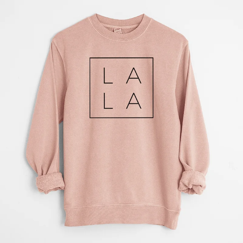 Lala Boxed - Unisex Pigment Dyed Crew Sweatshirt Hoodie with Button Placket Classic Preppy Lala Boxed - Unisex Pigment Dyed Crew Sweatshirt Hoodie with Button Placket Classic Preppy