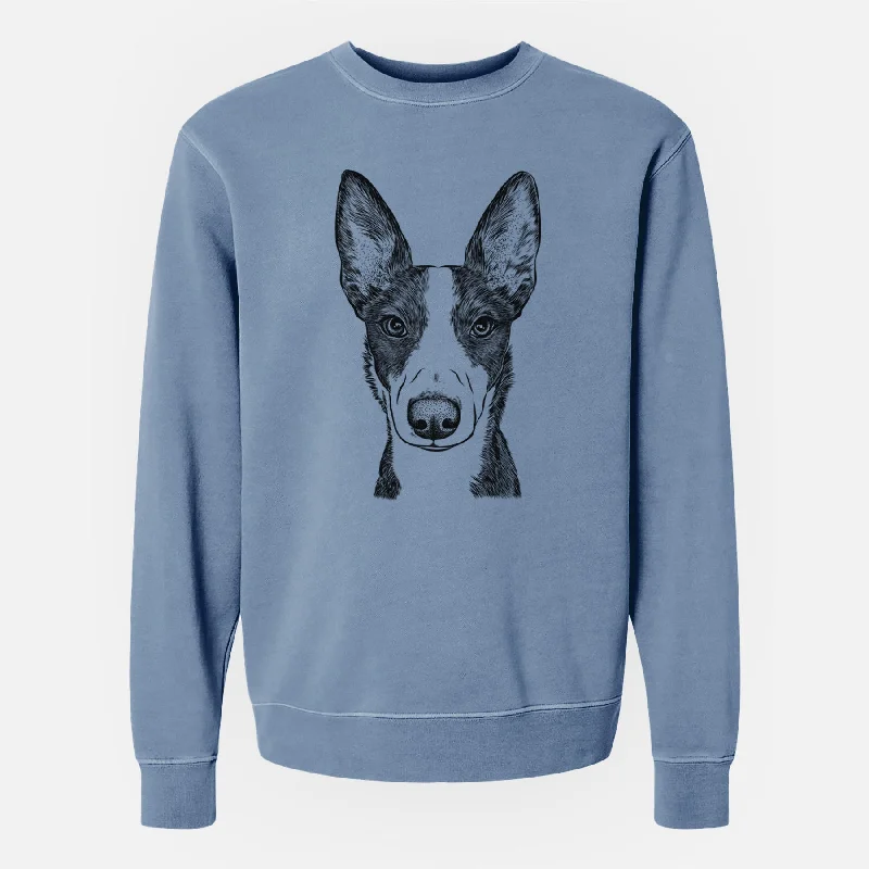 Bare Tigm the Bippet - Unisex Pigment Dyed Crew Sweatshirt Hoodie with Illustration Artistic Creative Bare Tigm the Bippet - Unisex Pigment Dyed Crew Sweatshirt Hoodie with Illustration Artistic Creative