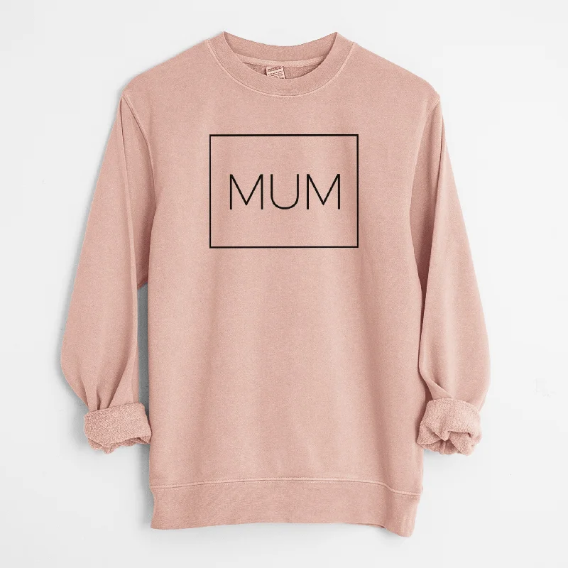 mum Boxed - Unisex Pigment Dyed Crew Sweatshirt Hoodie with Contrast Stitching Detailed Premium mum Boxed - Unisex Pigment Dyed Crew Sweatshirt Hoodie with Contrast Stitching Detailed Premium