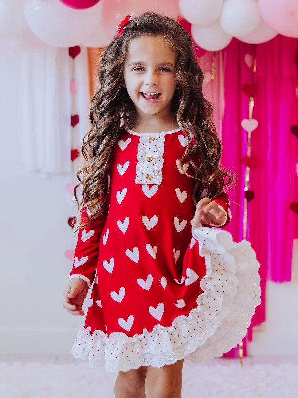 Everyday Play Dress - Heartbreaker in Red Tunics Vintage classic