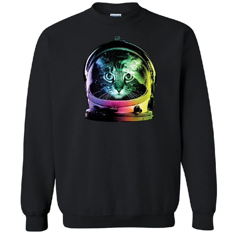 Zexpa Apparelâ„¢ Astronaut Colored NASA Cat Unisex Crewneck Cool Cat Design Sweatshirt Hoodie with Embroidery Detailed Premium Zexpa Apparelâ„¢ Astronaut Colored NASA Cat Unisex Crewneck Cool Cat Design Sweatshirt Hoodie with Embroidery Detailed Premium