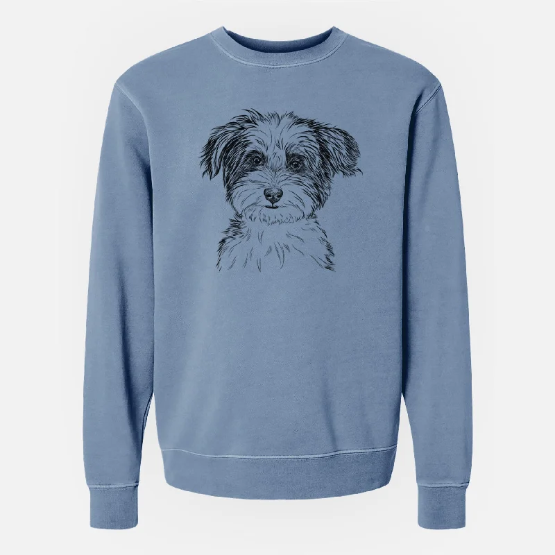 Bare Teddy the Havanese - Unisex Pigment Dyed Crew Sweatshirt Hoodie Dress Longline Feminine Bare Teddy the Havanese - Unisex Pigment Dyed Crew Sweatshirt Hoodie Dress Longline Feminine