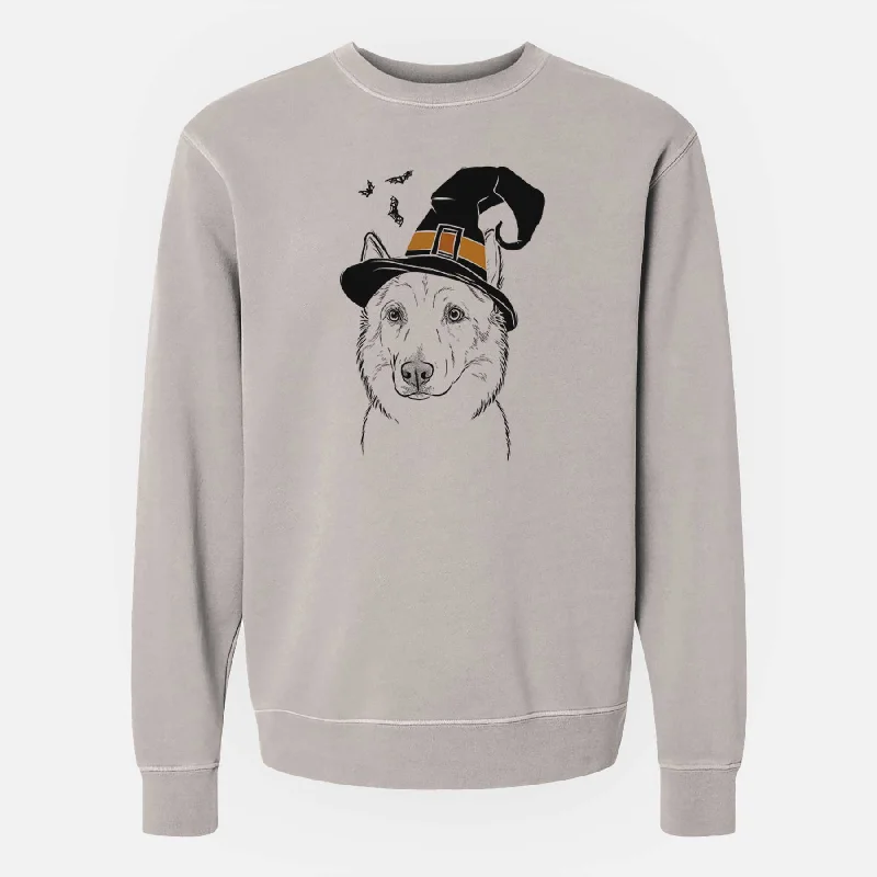 Witch Vox the Siberian Husky - Unisex Pigment Dyed Crew Sweatshirt Hoodie with Zipper Versatile Modern Witch Vox the Siberian Husky - Unisex Pigment Dyed Crew Sweatshirt Hoodie with Zipper Versatile Modern