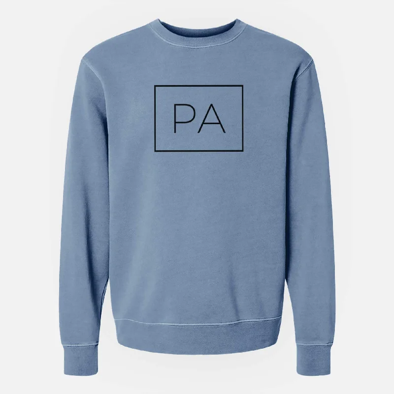Pa Boxed - Unisex Pigment Dyed Crew Sweatshirt Hoodie with Neon Bright Vibrant