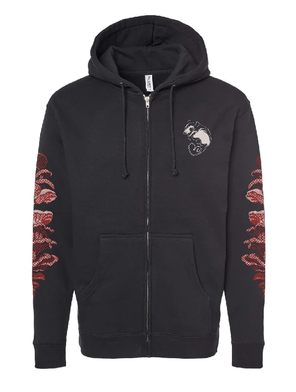 Awesome Opossum · Zip Up Hoodie Hoodie with Emblem Brand Identity