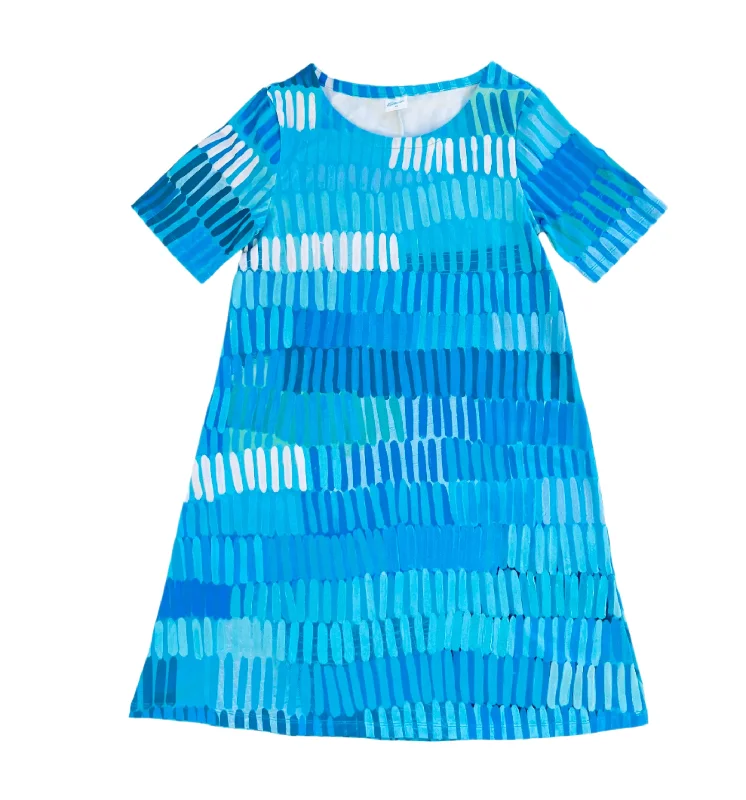 Azure Swing Dress Tunics Long Elegant