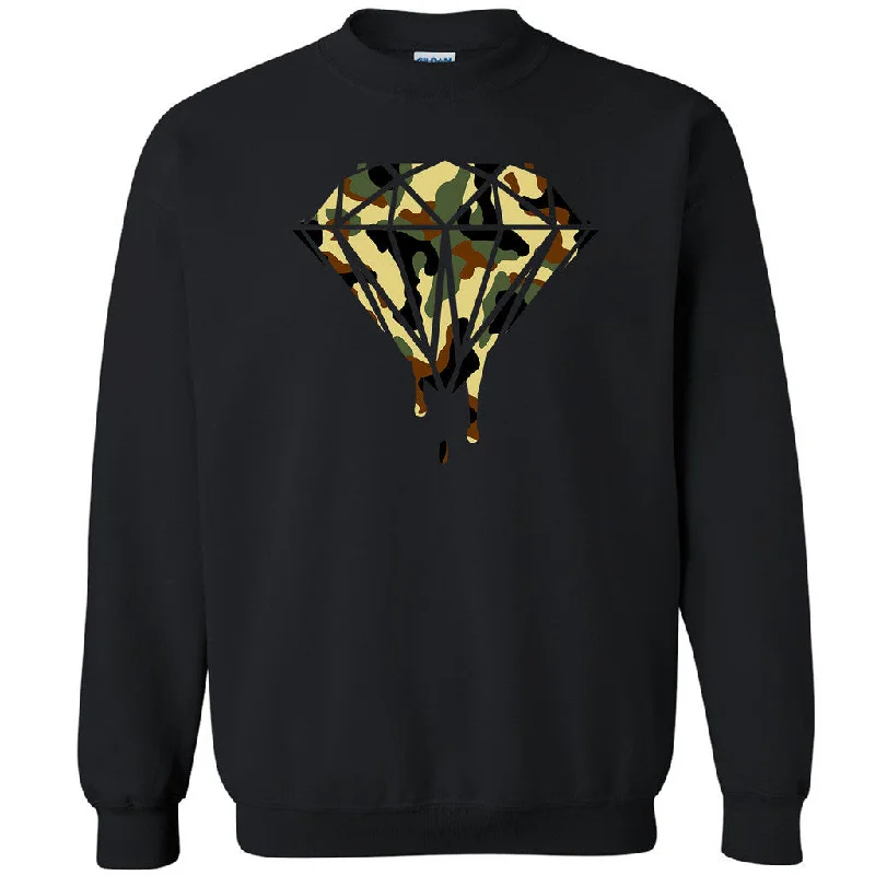 Zexpa Apparelâ„¢ Camouflage Diamond Dripping Melting Bleeding Unisex Crewneck Art Sweatshirt Hoodie with Hem Detail Decorative Unique Zexpa Apparelâ„¢ Camouflage Diamond Dripping Melting Bleeding Unisex Crewneck Art Sweatshirt Hoodie with Hem Detail Decorative Unique